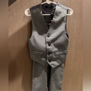 4T Boy Gray Suit Vest and Pants Set